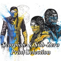 Image 1 of Mortal Kombat (Male Ninjas) Signed Art Prints