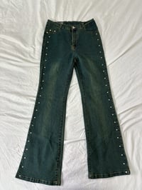 Image 3 of Vintage green wash jeans // 38