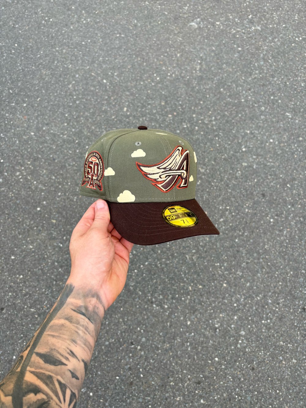 Image of MULTI TONE FALL NEUTRALS ANAHEIM ANGELS CUSTOM FITTED CAP