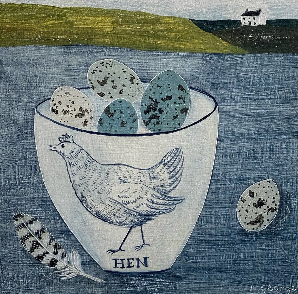 Image of Hen bowl print 