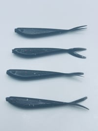 Black Red White flake Minnow 7 pcs