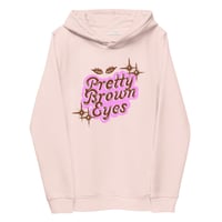 Image 3 of Frankie J Pretty Brown Eyes Women's eco fitted hoodie