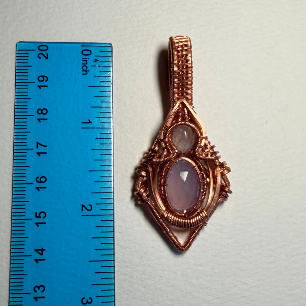 Image of Lavender Quartz & Moonstone Pendant
