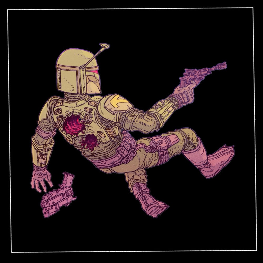 Chest Hole Mando Sticker (left his beskar in the laundry)