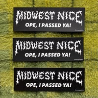 Image 3 of MIDWEST NICE BUMPER STICKER