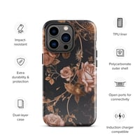 Image 24 of Dark Rose Gold Butterfly Design Goth Inspired Tough Case for iPhone®