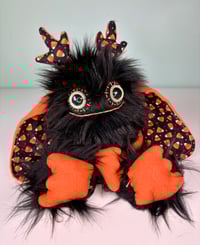 Image 1 of Happy Halloween Antler Monster - Black and Orange