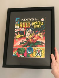 Image 5 of The Incredible Hulk and Dracula Lives, framed complete Marvel comic, No 247 June 1977