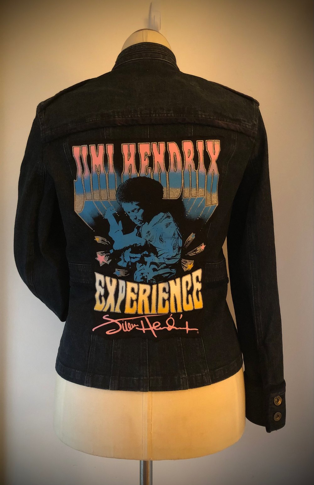 Upcycled “Jimi Hendrix” denim jacket