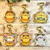Image 1 of Bee Yourself!  Rainbow Bee Acrylic Keychain