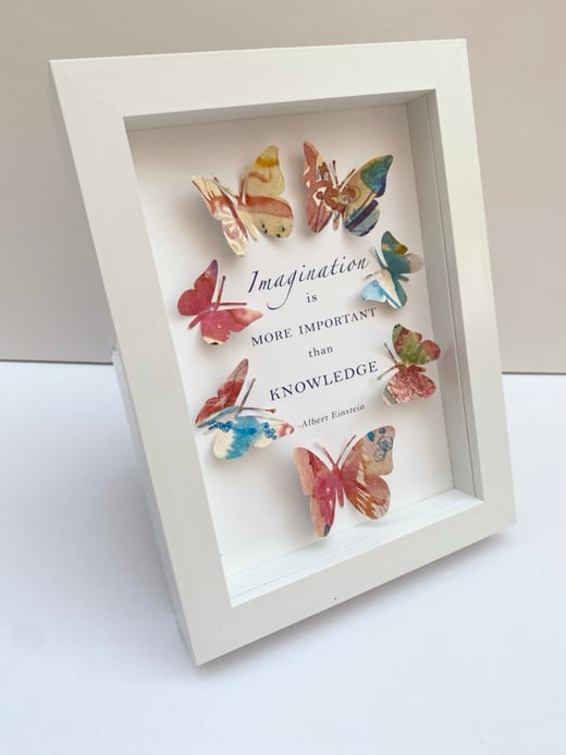 April 25th - imagination - Butterfly quote art