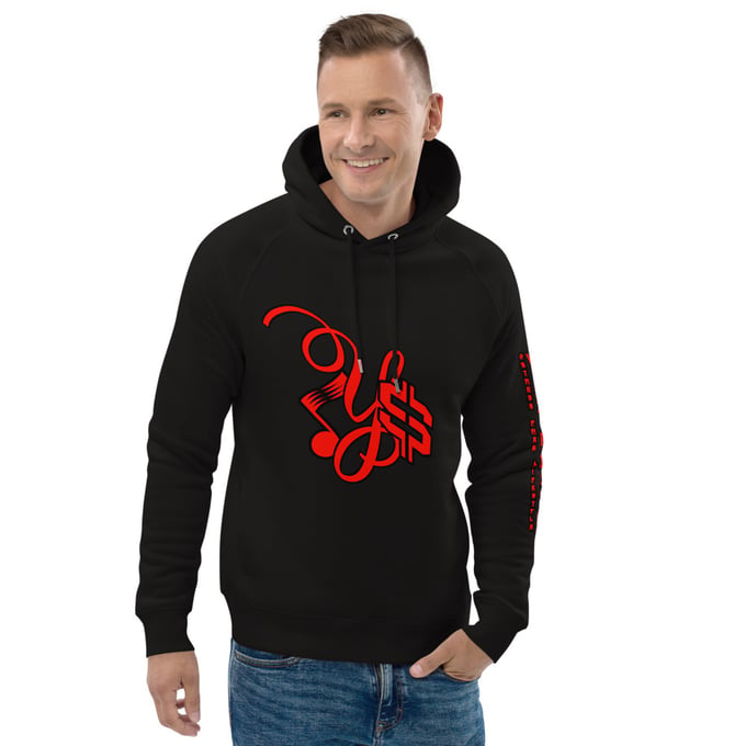 Image of YSDB Exclusive Red and Black Unisex pullover hoodie 