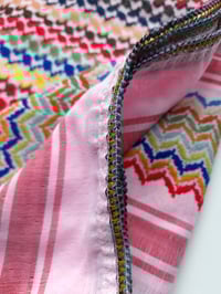 Image 1 of Light Pink/sky Blue Keffiyehs (Made in Jordan)