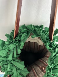 Image 5 of Artisan Bag with Bordeaux veg handles and circular base