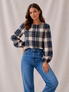 Large Plaid Smock Top sizes 8-20 with free postage 