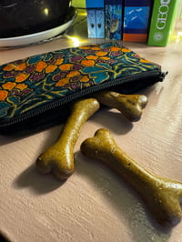 Image 3 of Liberty Print Mini Pouch // Dog Treat Pouch // Soap Bar Pouch // Coin Purse Hesketh House Dark Green