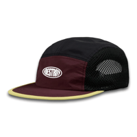 Windbreaker / mesh hat blk/ burgundy/ yellow 