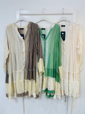 Image of Spanish Inspired Laced Trimmed Tiered Smock Dress