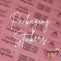 Image 1 of Luxury Packaging Stickers 50pc