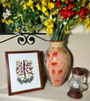 Veronica, Chrysanthemum, Catmint And Nandina Wildflower Art In 8" X 10" Frame (Item# 2023068)