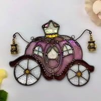 Image 3 of Iridescent Pink and Purple Pumpkin Carriage 