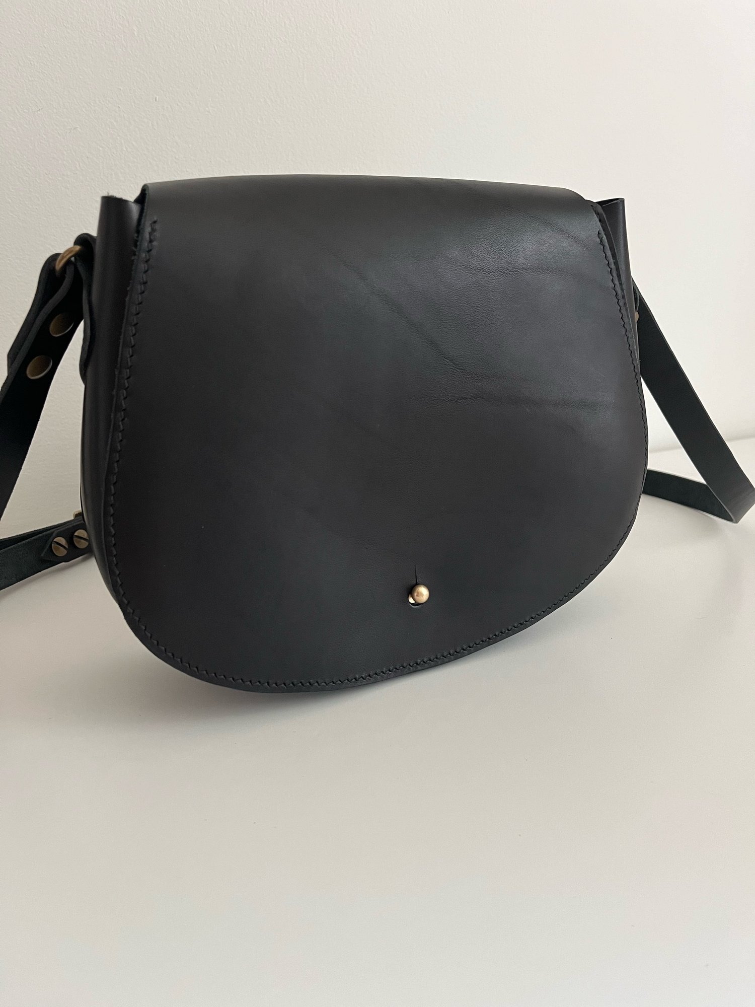 Image of Black Crossbody Saddle Bag
