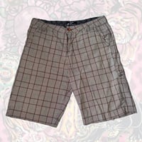 Image 2 of (37) Brown and Blue Plaid “Alpinestars” shorts