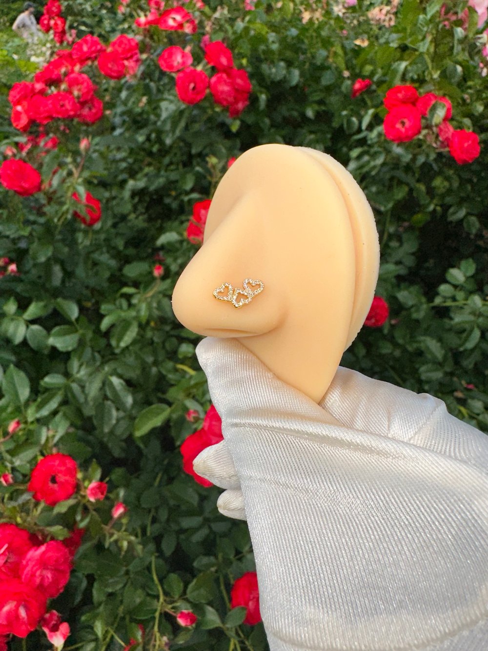 Image of Triple Hearts Nose Ring