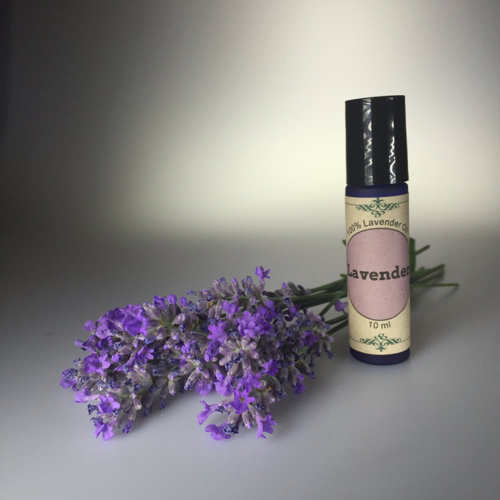 Image of 100% Pure Lavender Oil 10 ml roll on bottle