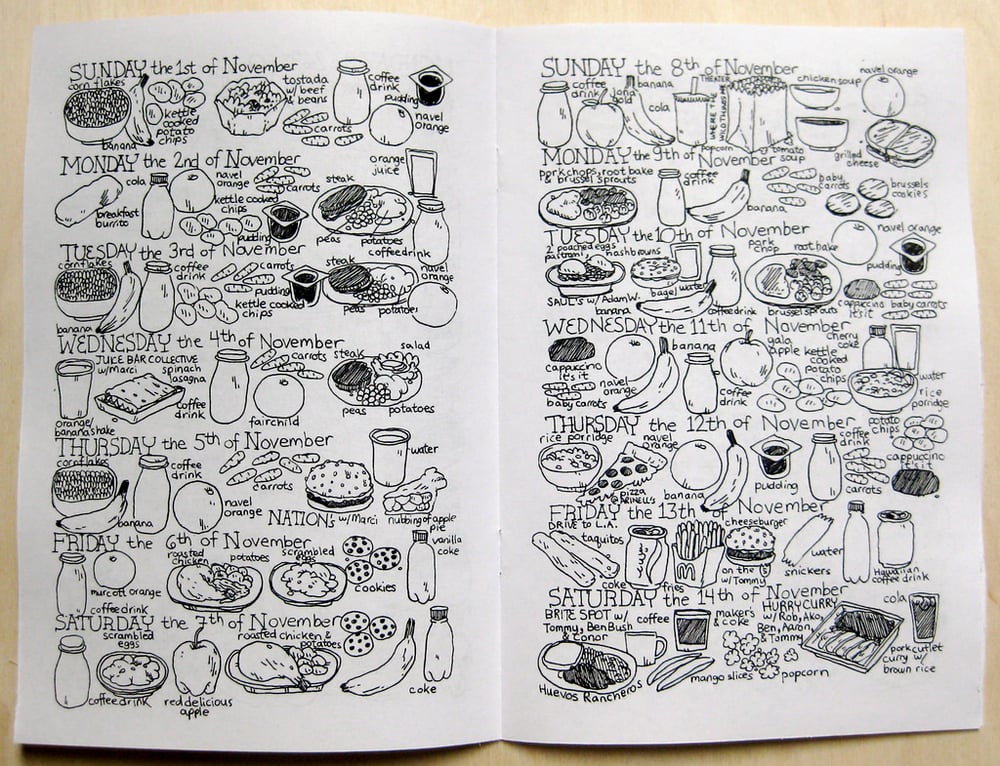 Image of The Various Things I Eat Zine