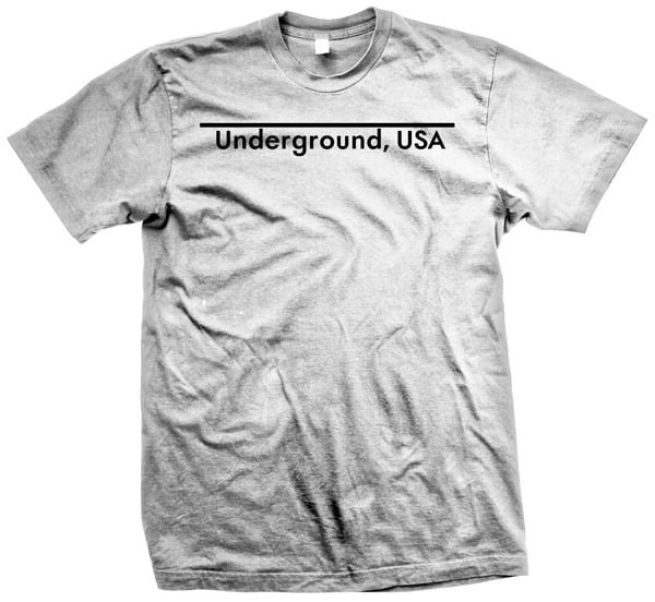 Image of Underground USA logo tee ash grey