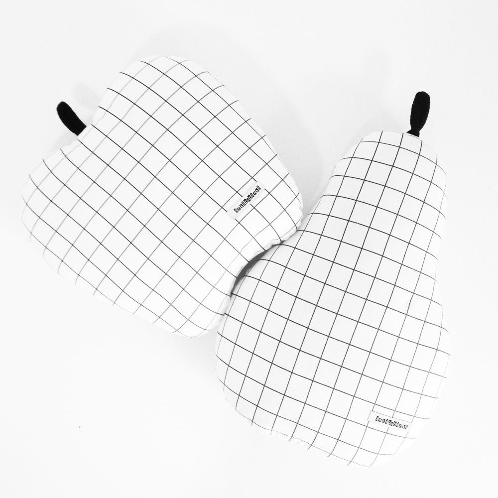 Image of Grid Cushion - PEAR or APPLE