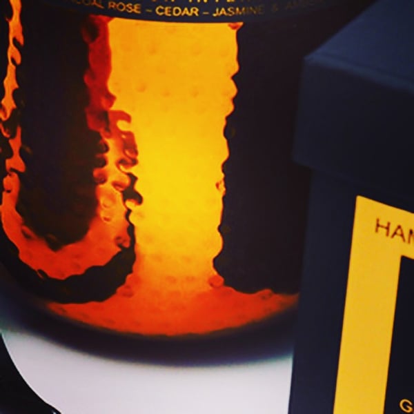 Image of LUXURY HOME FRAGRANCED HAMMERED ROSE CANDLES