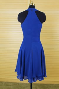 Image 2 of Beautiful Royal Blue Short Halter Homecoming Dresses , Short Prom Dresses