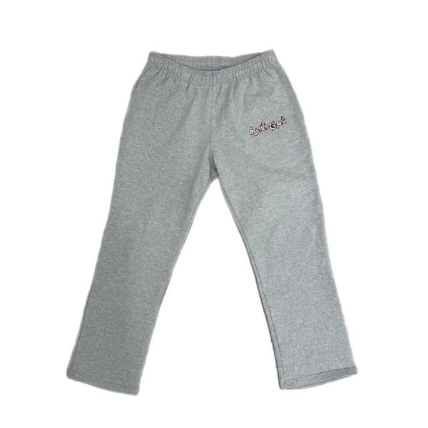 Image of Ghost Arabic Valentine’s Day Sweatpants in Grey/Pink/Red