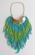 Boho Turquoise and Green Necklace