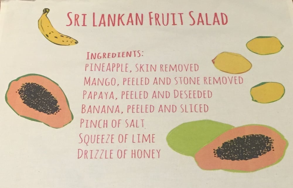 Image of Sri Lankan Fruit Salad Recipe Tea Towel