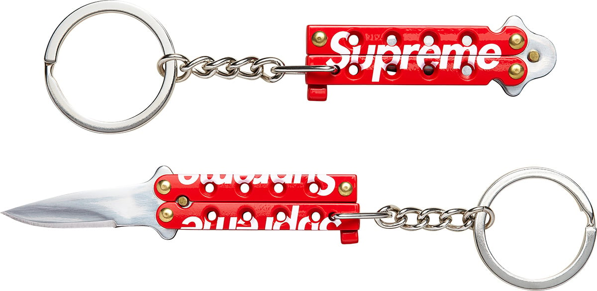 Supreme store knife keychain