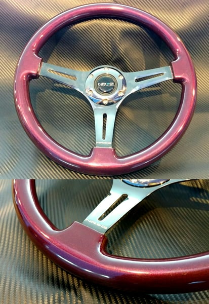 Image of NRG 350mm Purple steering wheel