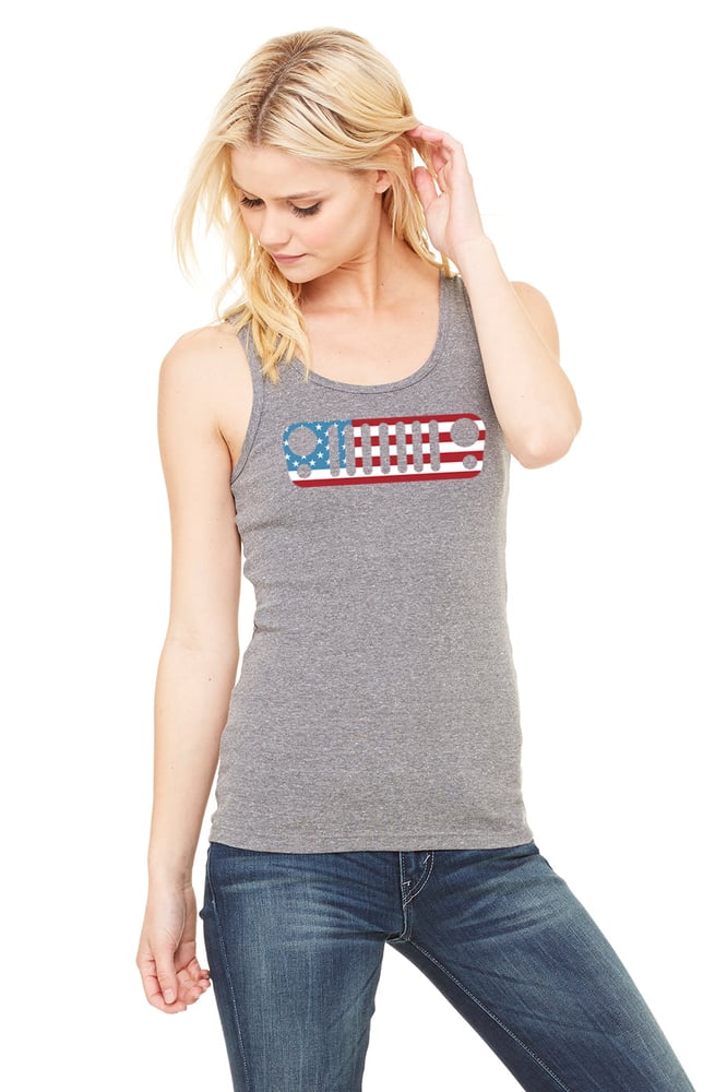 Image of Ladies Trail Jeeper USA Tank Top