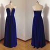 Simple Royal Blue Long Prom Gown 2017, Simple Evening Gowns, Party Dresses
