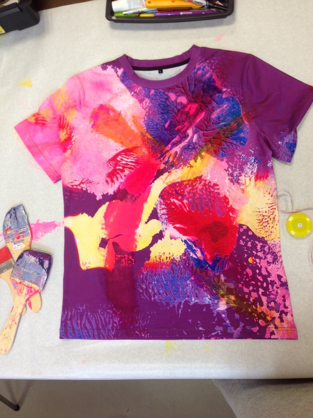 Image of Acid Bloom Printed Sleeved T-shirt