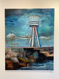 Image 5 of Painting / maleri / "Charlottenlund – Malerdrømme og tankestreger – Bellevue" / 120x150 cm