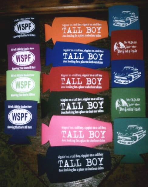 Image of Tall Boy zip up koozies, Goin' Out West regular and WSPFamily regular koozies (Multiple Colors)