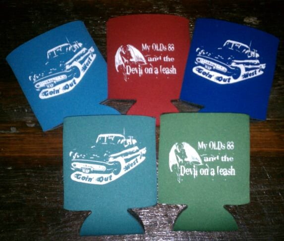 Image of Tall Boy zip up koozies, Goin' Out West regular and WSPFamily regular koozies (Multiple Colors)