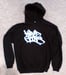 Image of "Hired Goons" O.G. Tag Hoodie. White on Black 