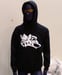 Image of "Hired Goons" O.G. Tag Hoodie. White on Black 