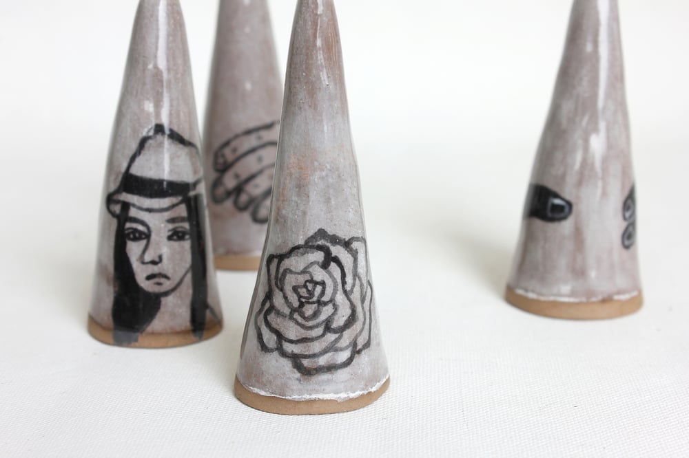 Image of Ceramic ring cone. earthenware.