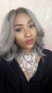 Image of Full Lace Grey Wig 14inches
