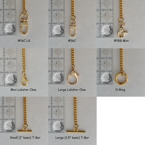 Image of GOLD Chain Purse Strap - Mini Classy Curb Chain - 1/4" Wide - Choose Length & Clip Style